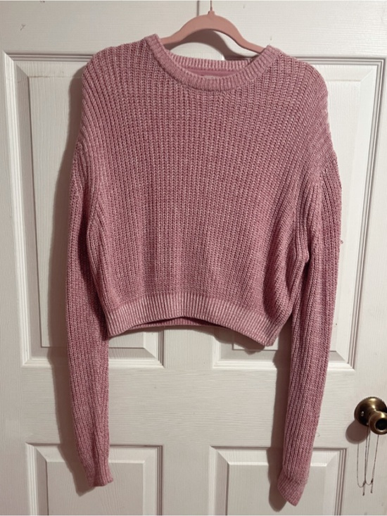 Urban Outfitters Sweaters - Urban Outfitters | Pink Cropped Crewneck Sweater - Sz M